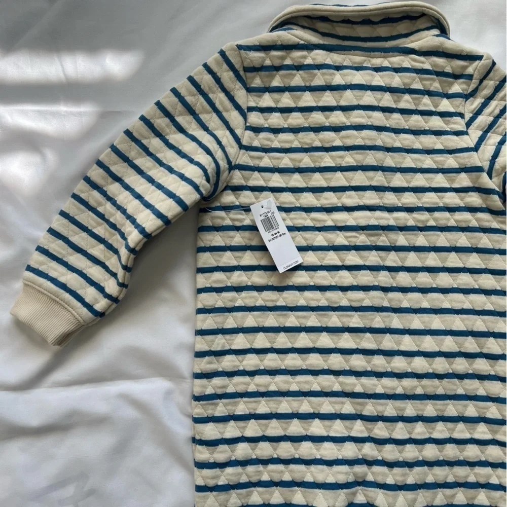 Old Navy Unisex Striped Blue and White Quilted Kids One Piece Size 18-24 Months